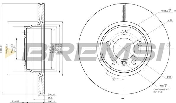 Bremsi CD8315V - Discofreno autozon.pro