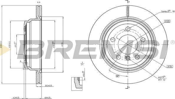 Bremsi CD8313V - Discofreno autozon.pro