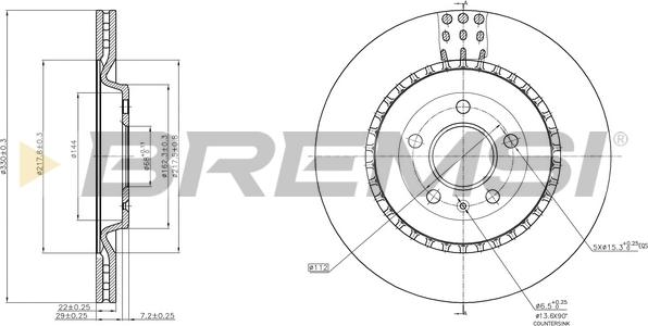 Bremsi CD8383V - Discofreno autozon.pro