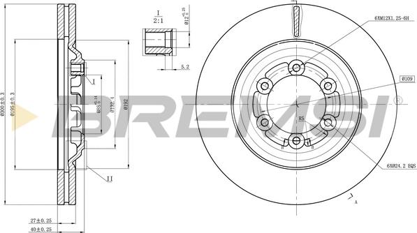 Bremsi CD8372V - Discofreno autozon.pro