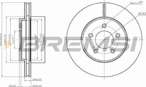 Bremsi CD8206V - Discofreno autozon.pro