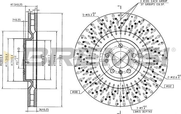 Bremsi CD8207V - Discofreno autozon.pro