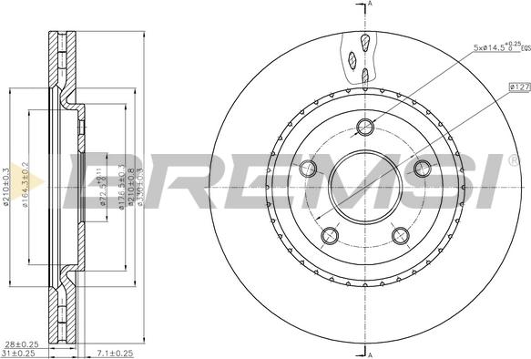 Bremsi CD8216V - Discofreno autozon.pro