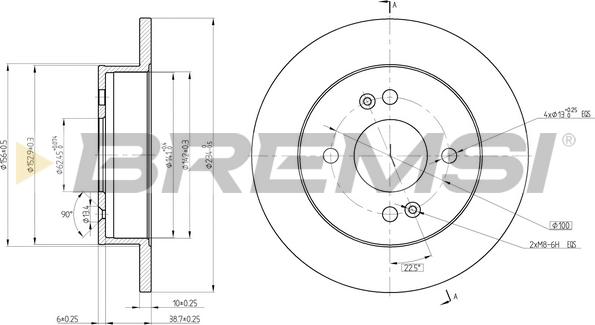 Bremsi CD8213S - Discofreno autozon.pro