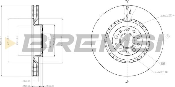 Bremsi CD8289V - Discofreno autozon.pro