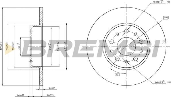 Bremsi CD8286S - Discofreno autozon.pro