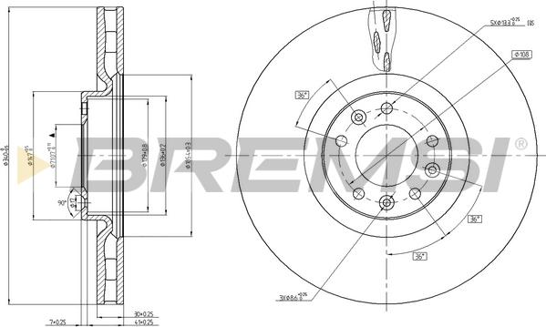 Bremsi CD8234V - Discofreno autozon.pro