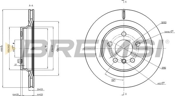 Bremsi CD8763V - Discofreno autozon.pro