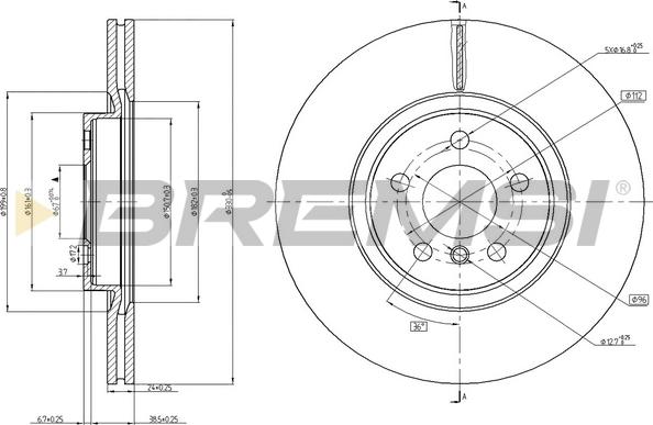 Bremsi CD8762V - Discofreno autozon.pro