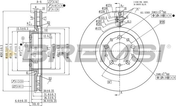 Bremsi CD8776V - Discofreno autozon.pro