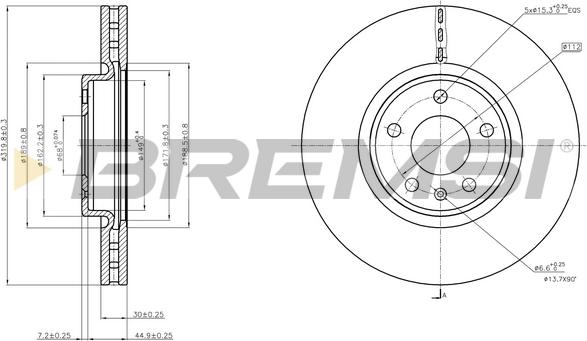 Bremsi CD7996V - Discofreno autozon.pro