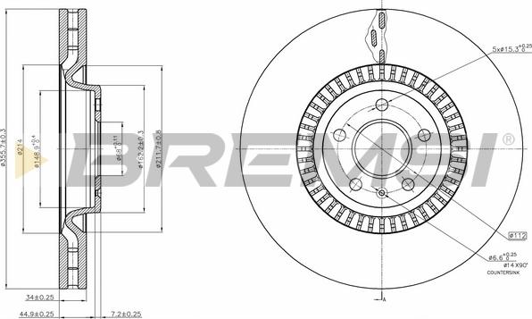 Bremsi CD7987V - Discofreno autozon.pro