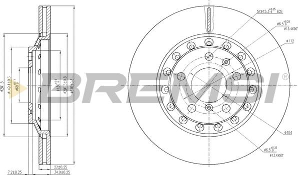 Bremsi CD7934V - Discofreno autozon.pro