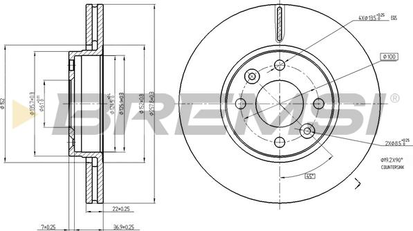 Bremsi CD7978V - Discofreno autozon.pro