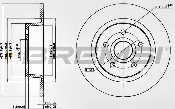 Bremsi CD7497S - Discofreno autozon.pro