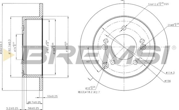 Bremsi CD7447S - Discofreno autozon.pro