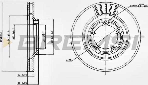 Bremsi CD7404V - Discofreno autozon.pro