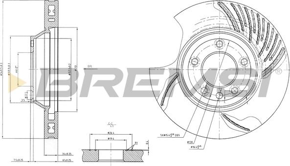 Bremsi CD7408VLS - Discofreno autozon.pro