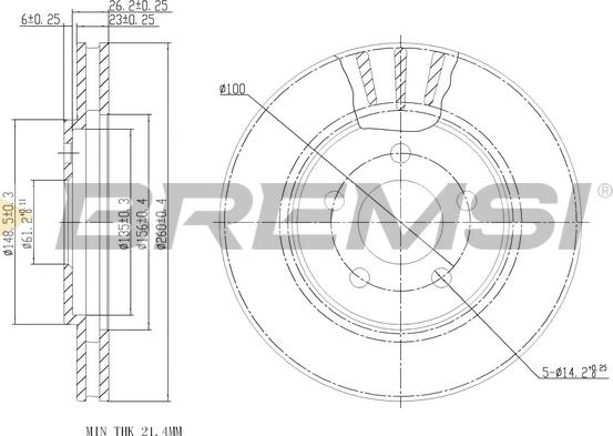 Bremsi CD7407V - Discofreno autozon.pro