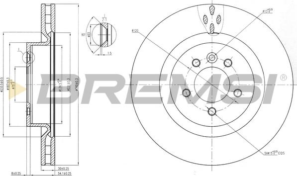 Bremsi CD7434V - Discofreno autozon.pro