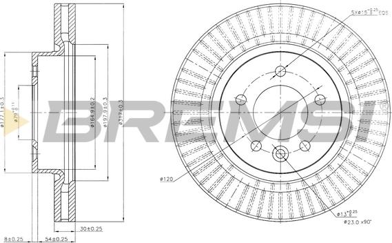 Bremsi CD7430V - Discofreno autozon.pro