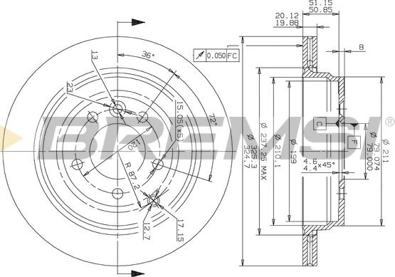 Bremsi CD7431V - Discofreno autozon.pro