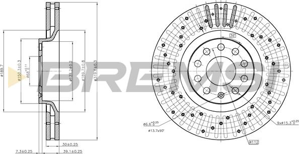 Bremsi CD7422V - Discofreno autozon.pro