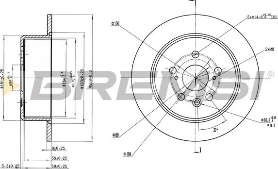 Bremsi CD7474S - Discofreno autozon.pro