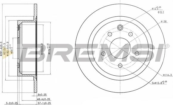 Bremsi CD7590S - Discofreno autozon.pro