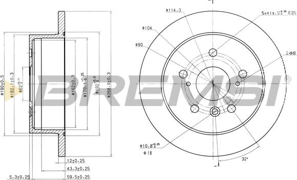 Bremsi CD7598S - Discofreno autozon.pro