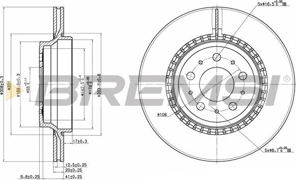 Bremsi CD7551V - Discofreno autozon.pro