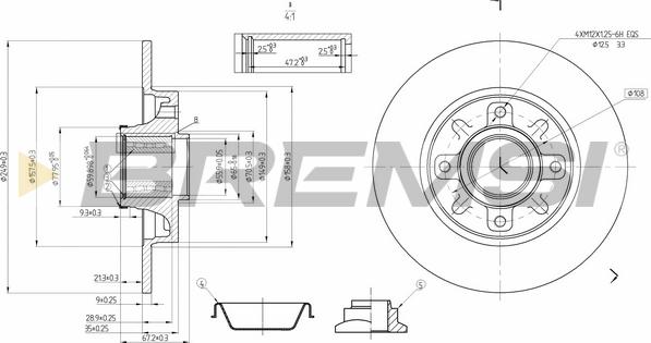 Bremsi CD7561S - Discofreno autozon.pro