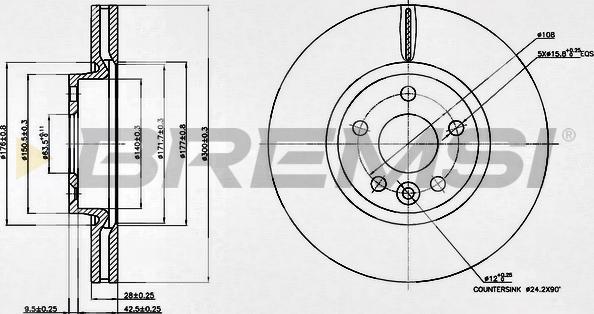 Bremsi CD7567V - Discofreno autozon.pro