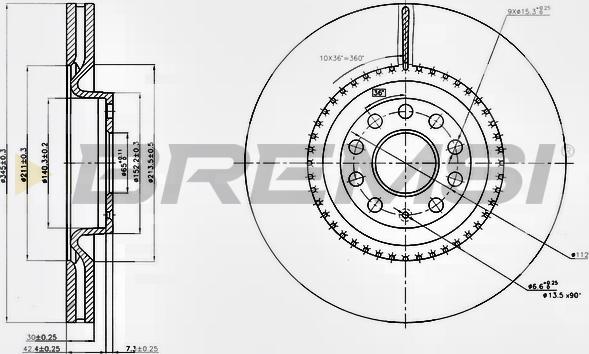 Bremsi CD7504V - Discofreno autozon.pro