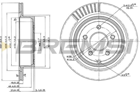 Bremsi CD7506S - Discofreno autozon.pro