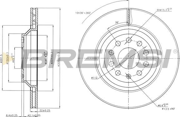 Bremsi CD7503V - Discofreno autozon.pro