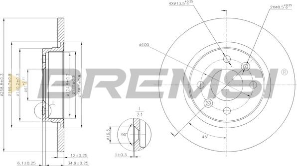 Bremsi CD7502S - Discofreno autozon.pro