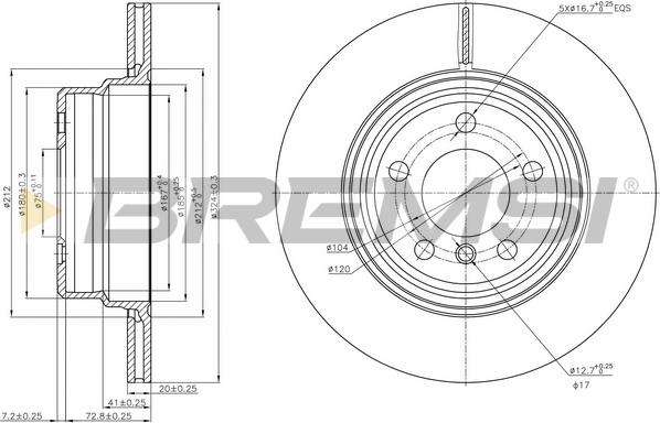 Bremsi CD7583V - Discofreno autozon.pro