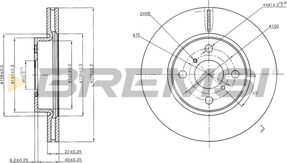 Bremsi CD7587V - Discofreno autozon.pro