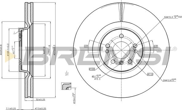 Bremsi CD7534V - Discofreno autozon.pro