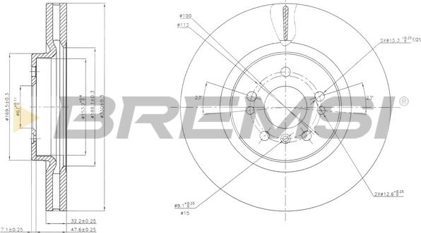 Bremsi CD7533V - Discofreno autozon.pro