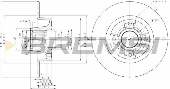 Bremsi CD7571S - Discofreno autozon.pro