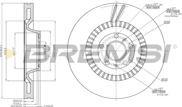 Bremsi CD7572V - Discofreno autozon.pro