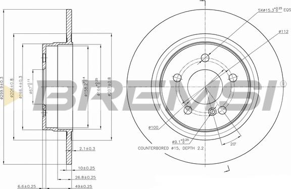 Bremsi CD7691S - Discofreno autozon.pro