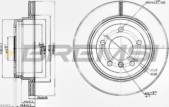 Bremsi CD7697V - Discofreno autozon.pro