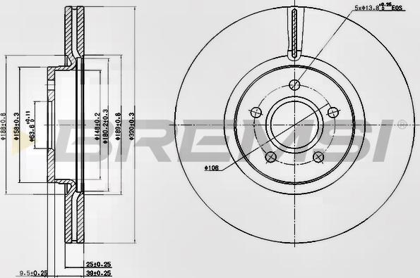 Bremsi CD7649V - Discofreno autozon.pro