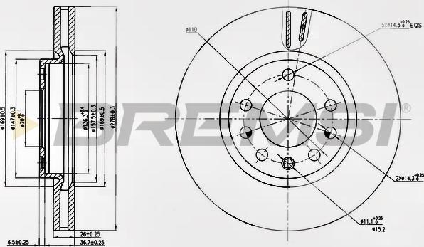 Bremsi CD7644V - Discofreno autozon.pro