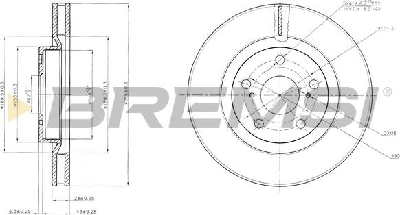 Bremsi CD7646V - Discofreno autozon.pro