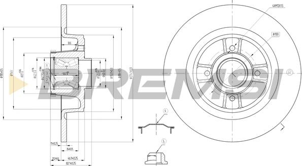 Bremsi CD7641S - Discofreno autozon.pro