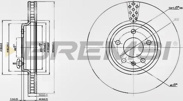 Bremsi CD7664V - Discofreno autozon.pro